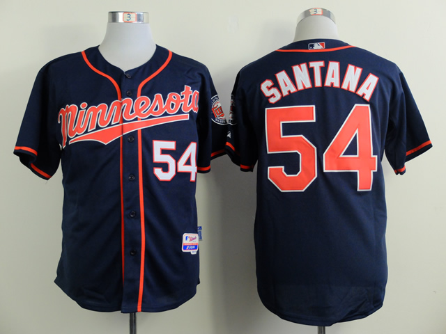 Men Minnesota Twins #54 Santana Blue MLB Jerseys->minnesota twins->MLB Jersey